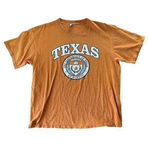 Vintage Texas University Longhorns M.J. Soffe T Shirt Mens XL Orange‎ USA Made